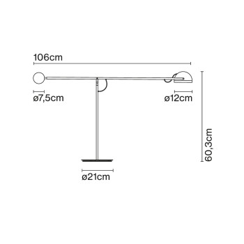 Specification Image for Marset Copernica M LED Table Lamp