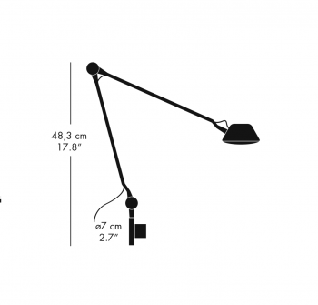 Specification image for Fritz Hansen AQ01 LED Wall Light