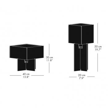 Specification image for Fritz Hansen Cross-Plex Table Lamp