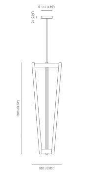 Specification image for Michael Anastassiades Tube Chandelier