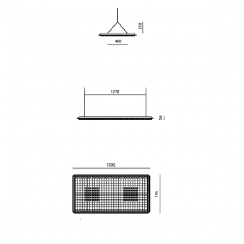 Specification image for Artemide Eggboard Matrix Direct 1600x800