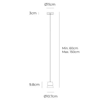 Specification Image for Artemide Gio Light LED Suspension