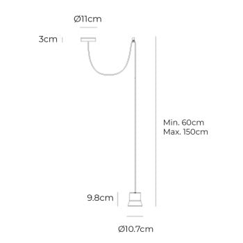 Specification Image for Artemide Gio LED Light Decentrata