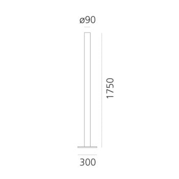 Specification Image for Artemide Ilio LED Floor Light App Compatible