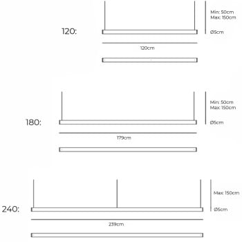 Specification Image for Artemide Alphabet of Light Linear LED Suspension Light Specification Image for Artemide Alphabet of Light Linear LED Suspension Light