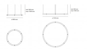 Specification image for Artemide Alphabet of Light Circular LED Suspension