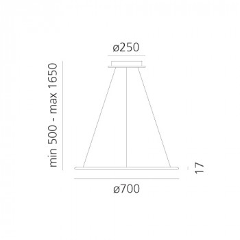 Specification image for Artemide Discovery Suspension App compatible