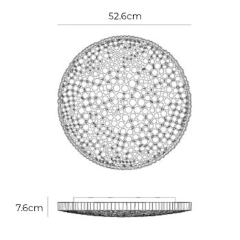 Specification Image forArtemide Calipso LED Ceiling/Wall App Compatible