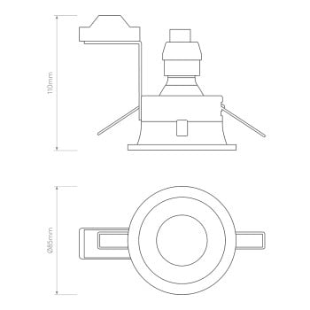 Specification Image for Astro Minima IP65 Recessed Light