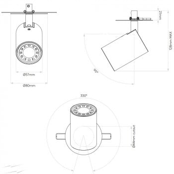 Specification image for Astro Ascoli Recessed Light