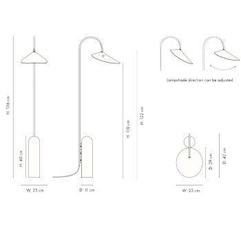 Specification Image for Ferm Living Arum floor lamp