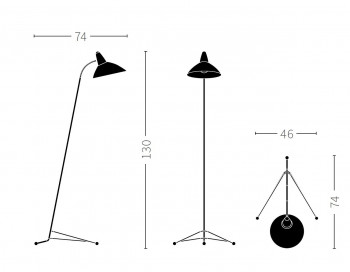 Specification image for Warm Nordic Lightsome Floor Lamp