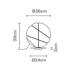 Specification image for Fabbian Armilla Table Lamp