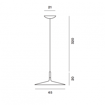 Specification image for Foscarini Aplomb Large LED MyLight Pendant