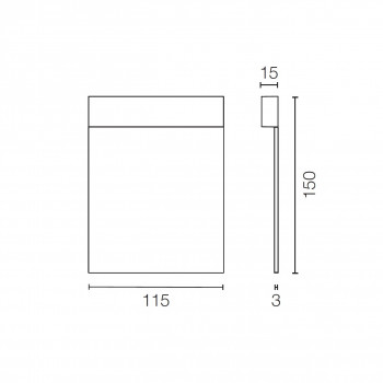 Specification image for Flos Real Matter LED Wall Light