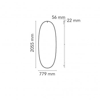 Specification image for Flos La Plus Belle LED Mirror