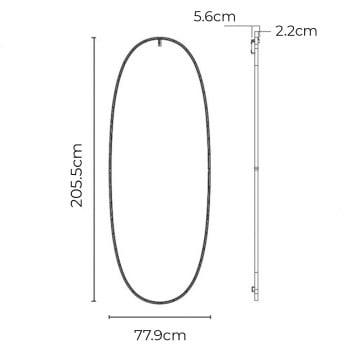 Specification Image for Flos La Plus Belle LED Mirror