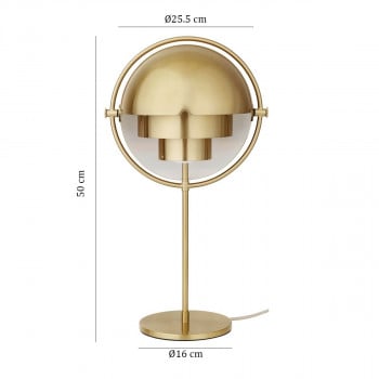 Specification image for Gubi Multi-Lite Table Lamp