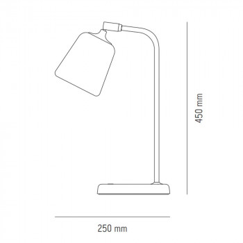 Specification Image for New Works Material Table Lamp
