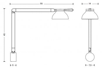HAY PC Double Arm Wall Light Specification