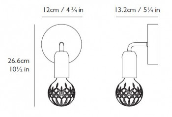 Specification Image for Lee Broom Crystal Bulb Wall Light