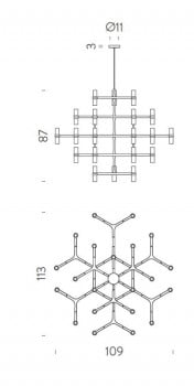 Specification image for Nemo Lighting Crown Major Chandelier 