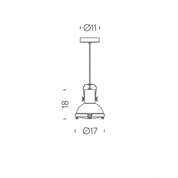 Specification image for Nemo Lighting Projecteur 165 Pendant Light 