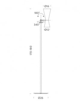 Specification image for Nemo Lighting Parliament Floor Lamp