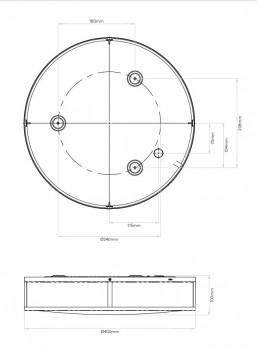 Specification image for Astro Mashiko 400 Round Ceiling Light