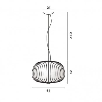 Specification image for Foscarini Spokes 3 LED MyLight Pendant