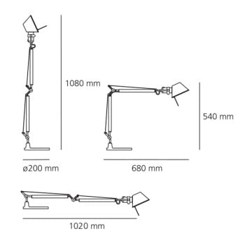Specification Image for Artemide Tolomeo Mini Table Lamp