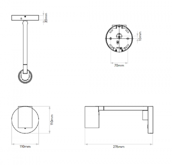 Specification image for Astro Ascoli Swing Wall Light