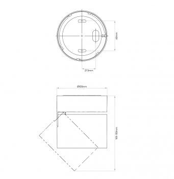 Specification image for Astro Lynx LED Ceiling Spotlight