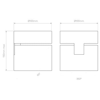 Specification Image for Astro Lynx LED Ceiling Spotlight