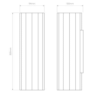 Specification Image for Astro Shadow 300 Wall Light