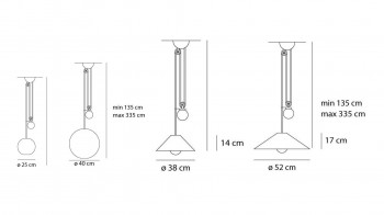 Specification image for Artemide Aggregato Scaliscendi Pendant