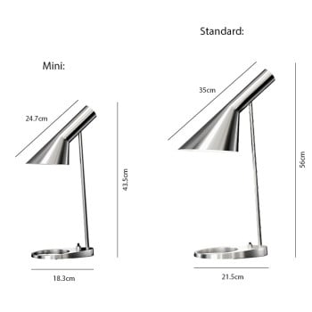 Specification Image for Louis Poulsen AJ Table Lamp Stainless Steel