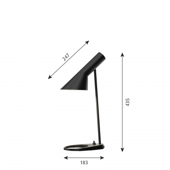 Specification image for Louis Poulsen AJ Table Mini Lamp