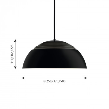 Specification image for Louis Poulsen AJ Royal LED Pendant Light