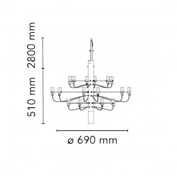 Specification image for Flos 2097/18 Chandelier