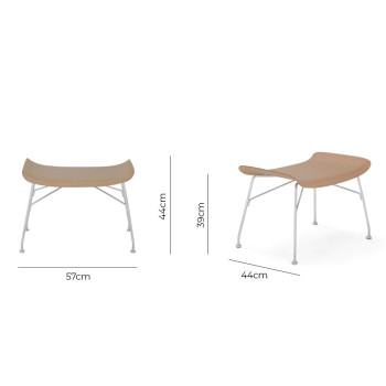 Specification image for Kartell Smart Wood S/Wood Ottoman