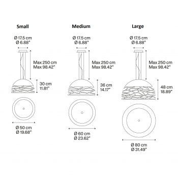 Specification image for Lodes Kelly Dome Pendant 