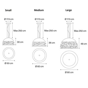 Specification image for Lodes Kelly Dome Pendant 