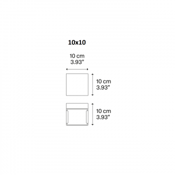 Specification image Lodes Laser Cube LED Wall Light