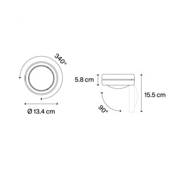 Specification image for Lodes Nautilus LED Ceiling Light