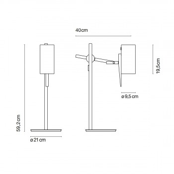 Specification image for Marset Scantling P73 Floor Lamp