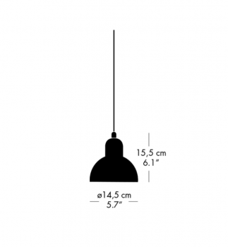 Specification image for Fritz Hansen Kaiser Idell 6722 Pendant 