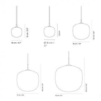 Specification image for Muuto Rime Pendant 