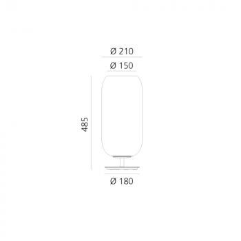 Specification image for Artemide Gople Table Lamp