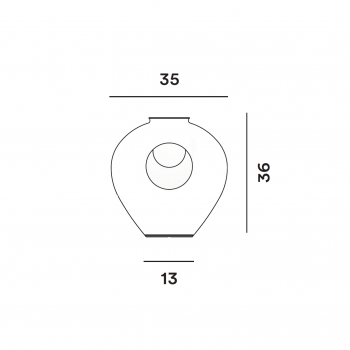 Specification image for Foscarini Madre Table Lamp